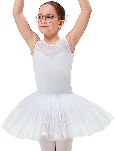 tanzmuster Ballettkleid Mädchen Tutu - Lottie - aus weichem Baumwollmaterial mit Spitzeneinsatz vorn fürs Kinder Ballett