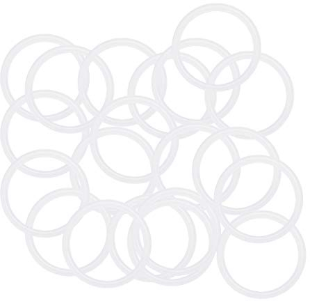 sourcing map Packung mit 20 Silikon O-Ringe 17mm OD 14mm ID 1.5mm Breite VMQ Dichtung für Kompressorventile Rohrreparatur Weiß