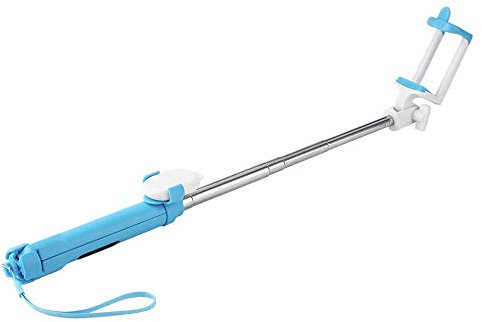 Perche Selfie avec Trepied pour Samsung Galaxy S20 FE Smartphone Bluetooth sans Fil Selfie Stick Android iOS Reglable Telecomm (Bleu)