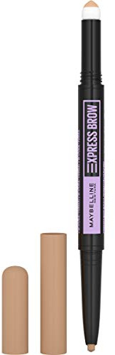 MAYBELLINE New York Express Brow - Matita e cipria, 2 in 1, biondo chiaro, 0,02 ml, 248 biondo chiaro, 0,02 once