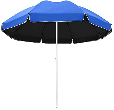 MANG Ø300cm Sonnenschirm Marktschirm Sonnenschirm Im Freien Runder Gartenschirm UV-Schutz Bis UPF 50+ Mit Schutzhülle Grün/Blau