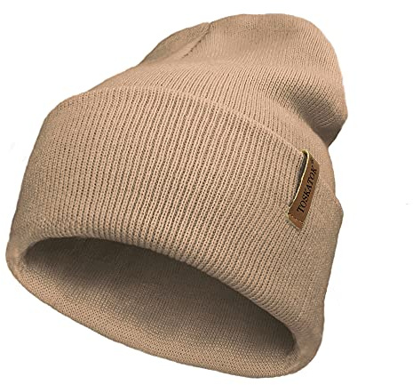 TOSKATOK Unisex Damen Soft Feel aufdrehen oder Slouch Strickmütze Hut warme Winter Wollmütze