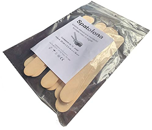 Spatole in legno 20 cm stendicera per ceretta (10 pezzi) spalmacera per ceretta e bricolage