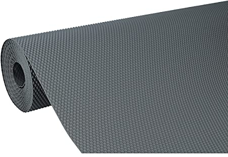 MS Beschläge - Tappetino antiscivolo per cassetti, 1 rotolo da 48 cm x 500 cm, in plastica, antracite