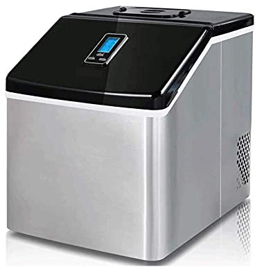 Macchina per la Produzione di Ghiaccio Portatile - Macchina per la Produzione di cubetti di Ghiaccio, Produce 25 kg di Ghiaccio in 24 Ore, Serbatoio da 2,2 Litri, Macchina per cucine, Bar, Feste