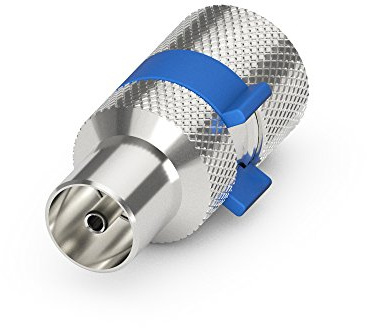 Sonero IEC Stecker für Sat Kabel Koaxial Kabel 6,5-7,5mm 8er Set chrom | Selbst konfektionierbare Stecker für Antennen-, Sat- und Koaxialkabel mit 6,5–7,5 mm Durchmesser