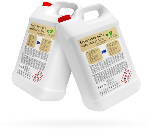 10 l ättiksyra 80 % premiumkvalitet ättika essens 2 x 5 liter