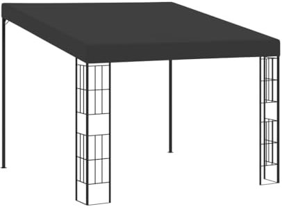 Willood Garten Pavillon Wand-Pavillon 3x3 m Anthrazit Stoff