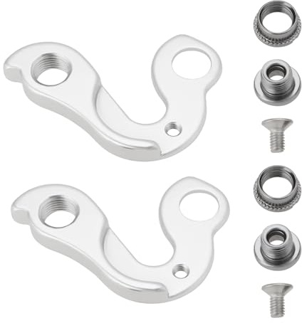SG Store Mechanischer Schaltwerkhaken, Fahrrad-Heckhaken, Metall, Schaltwerkhaken, Schraube, Modell GH-090, kompatibel mit Filz-Fahrradzubehör, Silber, 2 Stück