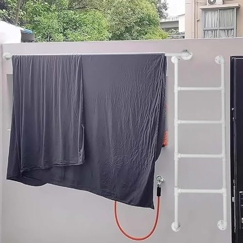 Mehrzweck-Trittleiter aus Metall, Sicherheitsbalkon-Feuerleiter, an der Wand montierte Dachbodenleiter für Etagenbetten, 10–3 m, Not-Feuerleiter für Fensterschacht, Tragkraft 150 kg(160cm/63in)