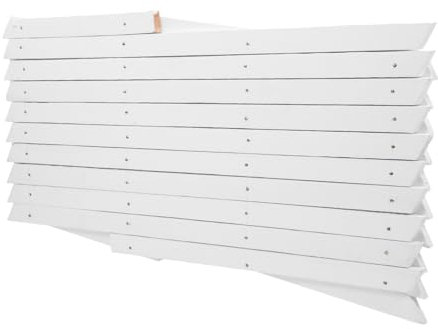 ANDRESLAD Treillis Mural Extensible en Bois Blanc 44 Cm pour Plantes Grimpantes D’intérieur ’extérieur, Support Mural Ajustable pour Jardin et Balcon, Treillis Décoratif Télescopique
