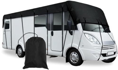 Dachschutzplane, Wetterfest Wohnmobil Schutzhülle, Breathable, Waterproof, Dustproof, UV Protection, Protective Tarpaulin Cover(9.8x27.9ft)