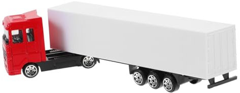 TOBBOMEY LKW-modellspielzeug Bauwagen-Modell Technisches Spielzeugauto Spielzeuganhänger Spielzeuglastwagen Für Jungen Simulation Eines Container-lkws Sattelaufliegermodell Legierung Rot