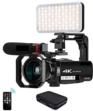 EDEDE Fotocamera Digitale, Videocamera Videocamera Professionale, Zoom Ottico 10X, riprese di vlog in Live Streaming per Adolescenti, Principianti, Adulti