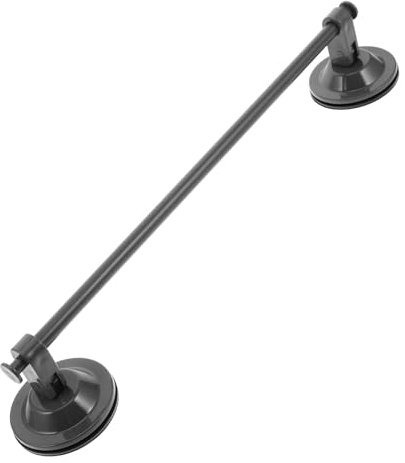 EXAOMBLE Kraftvoller Towel Rack Mit Saugnapf Aluminiumlegierung Handtuchstange Für Badezimmer Und Küche Kein Bohren Notwendig Stilvolles Graues Design Vielseitige Aufbewahrungslösung
