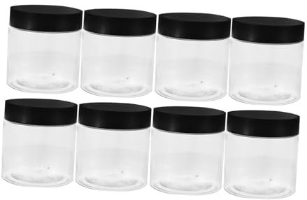 AKOOSY 8pièces Pot Plastique Avec Couvercle Hermétique Récipient De Stockage Aliments Boîte De Cuisine Pour Fruits Secs Et Épices