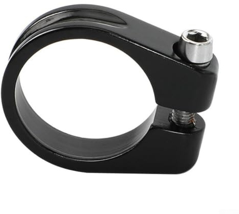 Eawfgtuw Sattelklemme für Mountainbike, 28,6 mm, für Rennräder und Fahrräder, 6061 Aluminiumlegierung, Sattelstützenschloss mit Totfly-Design, kompatibel mit Rollern, Schwarz (28,6 mm schwarz)