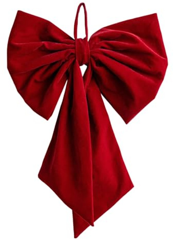 Nœuds pour sapin de Noël, grands nœuds en velours pour sapin de Noël | Pour fête, intérieur et extérieur, porte d'entrée, salon, mariage, anniversaire, jardin, terrasse, cheminée