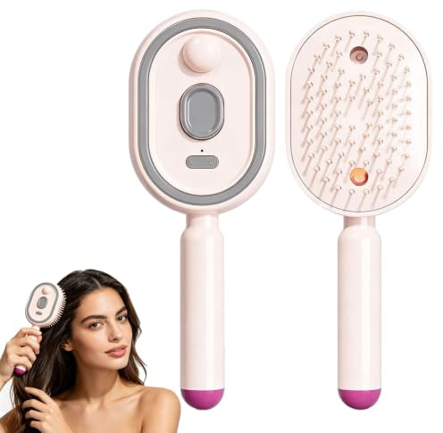 2026 Nueva Cepilla de Vapor Eléctrica para el Cabello, 3 En 1 Cepillo Vapor Cabello, Cepillo Alisador Recargable con Peine Desenredante, Para C abello Rizado, Ondulado y Liso