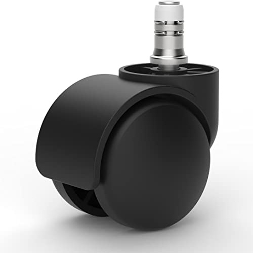 VERSEE Weichbodenrollen 5er-Set, Ø 50 mm, Schwarz, Nylon