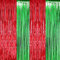 Mienocol 4 Packs Christmas Tinsel Foil Fringe Curtains, Red & Green, 3.2ft x 6.5ft, Christmas, Birthday Party, Wedding, Valentine's Day, Halloween, Easter Decorations