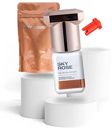 P-Beauty Cosmetic Accessories Pegamento para pestañas Sky Glue para la extensión profesional de pestañas, ofrece una larga durabilidad, tiempo de secado 0,5 segundos, color: negro, 5 ml (rosa)
