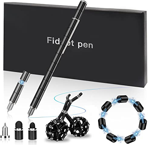 PATRICHOR Fidget Gel Pen Geschenke - Lustige Geschenk für Ihn, Neuheit Geburtstagsgeschenk für Männer, Beste Freundin, Freund, Papa,Mann-Coole Sachen für Teenager Mädchen Jungs Geschenke(Schwarz)