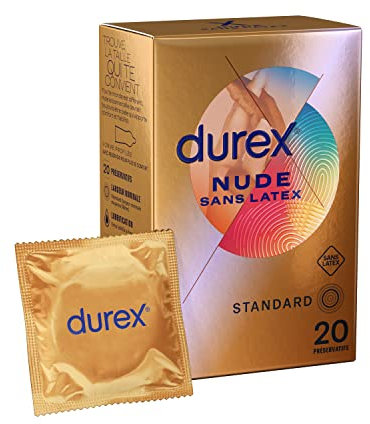 Durex - Nude Kondome ohne Latex - Hautgefühl gegen Haut - 20 Stück