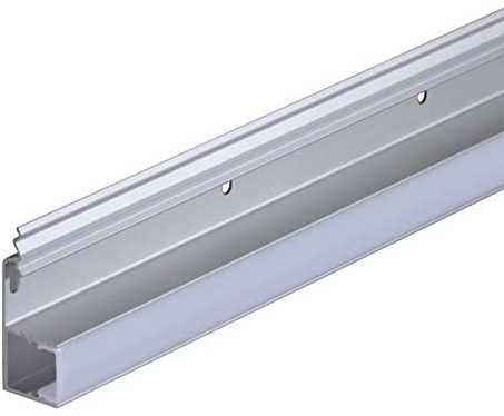 PROVISTON Clip LED per battiscopa, illuminazione indiretta, 16,5 x 42,4 x 2400 mm, plastica, grigio, barra luminosa, 2,4 metri