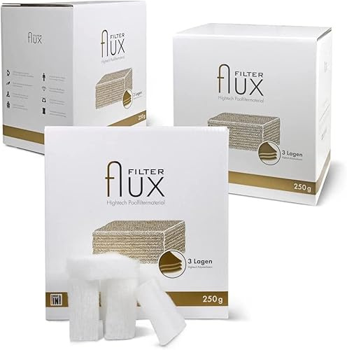 POOL Total Filter Flux Gold 3-lagig 750 g - Hightech Filtermaterial für Pools - Kompatibel mit Allen handelsüblichen Sandfilteranlagen - Ersetzt Filtersand Filterbälle oder Filterglas