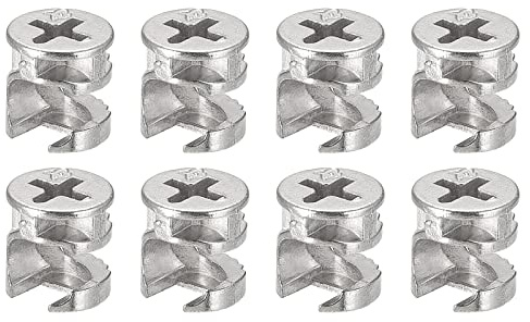 sourcing map Cam Lock Nut for Furniture, 8pcs 9.35x9.6mm Joint Connector Locking Nuts Furniture Connecting Cam Fittings