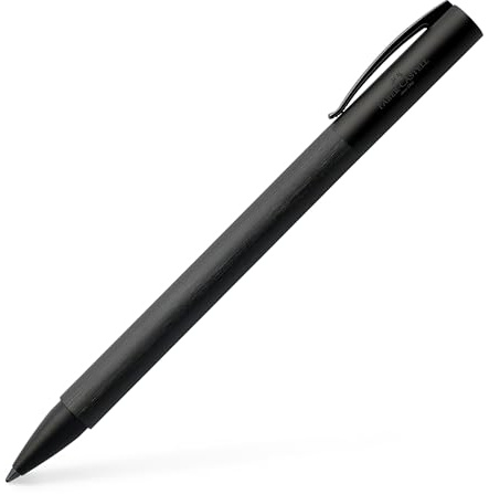 FABER-CASTELL 147155 - Drehkugelschreiber Ambition All Black, Minenstärke B, schwarz