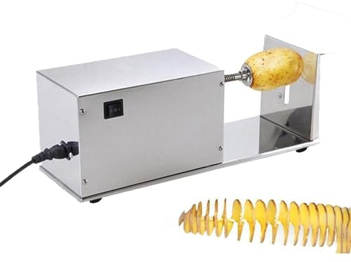 Cortadora De Patatas Cortadora En Espiral EléCtrica Tornado De Patatas MáQuina Cortadora AutomáTica De Patatas Torcidas De Acero Inoxidable MáQuina Cortadora De Verduras Para Uso Comercial En El Hogar