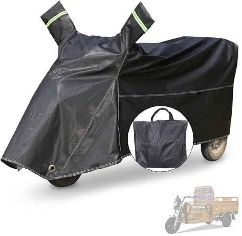 Housse de tricycle, idéale pour les tricycles électriques robustes, les motos ou le stockage extérieur Sanbengzi, bâche de vélo imperméable pour protéger le vélo à 3 roues de la pluie, de la poussiè