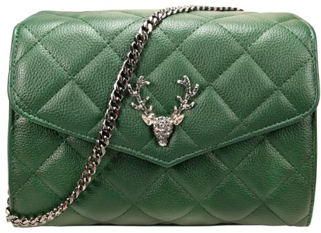 Alpenflüstern Trachtentasche Clutch Strasshirsch - Damen Handtasche, Schultertasche fürs Dirndl, Tasche zur Tracht, Dirndltasche mit Metallelemente (in traditionellen Farben) DTA100