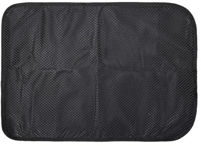 Tapis de litière pour chat – Tapis de litière pour chats, tapis double couche pour litière | Tapis collecteur de litière antidérapant, moins de déchets, contrôle de la dispersion, tapis piège à litièr