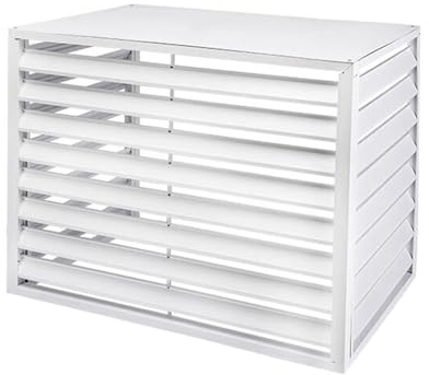 Cache climatiseur exterieur aluminium,Housse de climatiseur, Clôture de Confidentialité Extérieur, Écran De Clôture For Climatiseur, Protection De Unité Extérieur Pour Pompe À Chaleur (4 Sides)