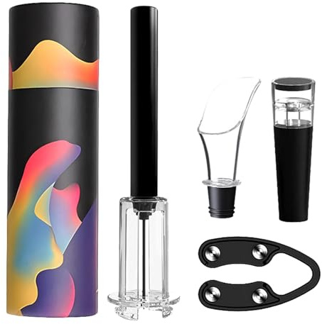 ycezw 4 pièces Tire-bouchon à vin manuel, ouvre-bouteille de vin | Kits manuels 4 pièces ouvre-bouteille | Décapsuleur de vin manuel pour barmans, serveurs, cuisines à domicile, fêtes, restaurants