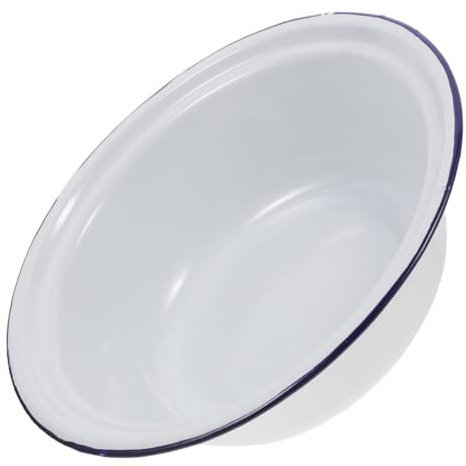 PartyKindom Ciotola Smaltata Bacinella Per Zuppa Da Cucina Ciotola Smaltata Retro Per Verdure Impastare Conservare