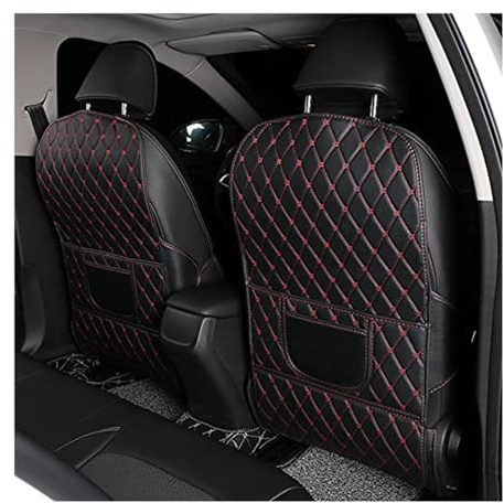 TVVXIO 2 Pièces Protection de Dossier de Siège de Voiture pour Peugeot 206 207 307 308 408 3008 5008 GT RCZ, Tapis de Protection pour Dossier de Siège en Cuir,B