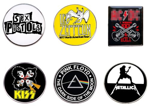 6 Stück Enamel Brooch,Emaille-Anstecknadeln Metall Abzeichen Pins Rock Brosche Emaille-Brosche für Schmuck Dekoration Anstecknadel Geschenk