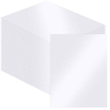Paquete de 40 Hojas de Cartulina Blanca Nacarada A4 250g/m² - Papel Perlado Brillante de Doble Cara para Manualidades, Invitaciones, Scrapbooking y Proyectos DIY(21x30cm)