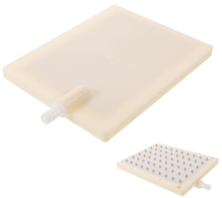 Soffione Doccia Rettangolare 60 Fori in Plastica Beige | Effetto Cascata Rilassante, Dimensioni 20, 00x14, 00x2, 50cm, Uso Bagno