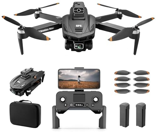 Caracen V168 Pro Max 8K Kamera FPV Drohne mit LCD Fernbedienung, für Anfänger geeignet, mit Automatischer Rückkehr, GPS, Follow Me, 5G Echtzeitübertragung (1 Batterie)