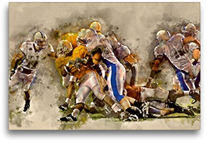 Premium Textil-Leinwand 45 x 30 cm Quer-Format American Football | Wandbild, HD-Bild auf Keilrahmen, Fertigbild auf hochwertigem Vlies, Leinwanddruck von Peter Roder