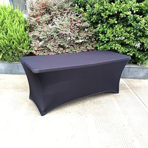S.D. Maket Schönes Leben* Tischhussen Elastische Tischabdeckung Biertischhusse Biertischhusse Warenpräsentation Hussen Trödelmarkt Hussen Bierzeltgarnitur für Hochzeit 183 * 76 * 74 cm (Schwarz)