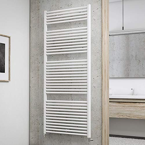 Schulte Badheizkörper München, 177 x 75 cm, 1386 Watt Leistung, Anschluss unten, alpinweiß, Designheizkörper, EP18075 04