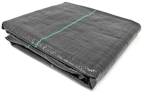 GardenPrime Weed Control Membrane, Lined, Woven, Landscape Fabric 100gsm (2m x 20m - Flat Packed)
