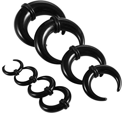 Holibanna Piercing Dehnung 8Pcs Ohr Stretching Ohrringe Lehren Expander Punk Ring Körper Piercing Schmuck für Gemischt Größe Stretch Septum Pincher Septum Stretcher