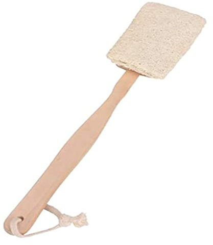 MXXHFC Badebürste mit langem Griff Natürliche Luffa-Bürste Körper-Peeling-Bürste Rückenbürste Bad-Körper-Dusche-Wäscher Bade- und Körperbürsten